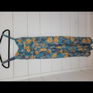 BOG Collection small (?) Blue & yellow floral jumpsuit jumper
